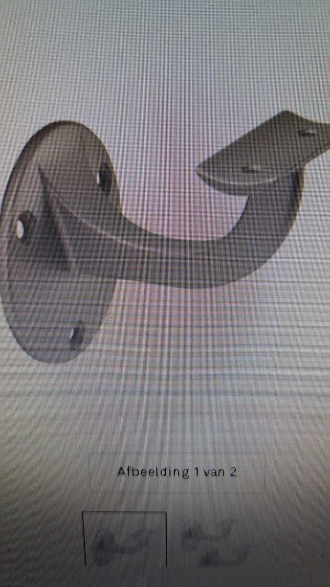 Leuninghouder aluminium