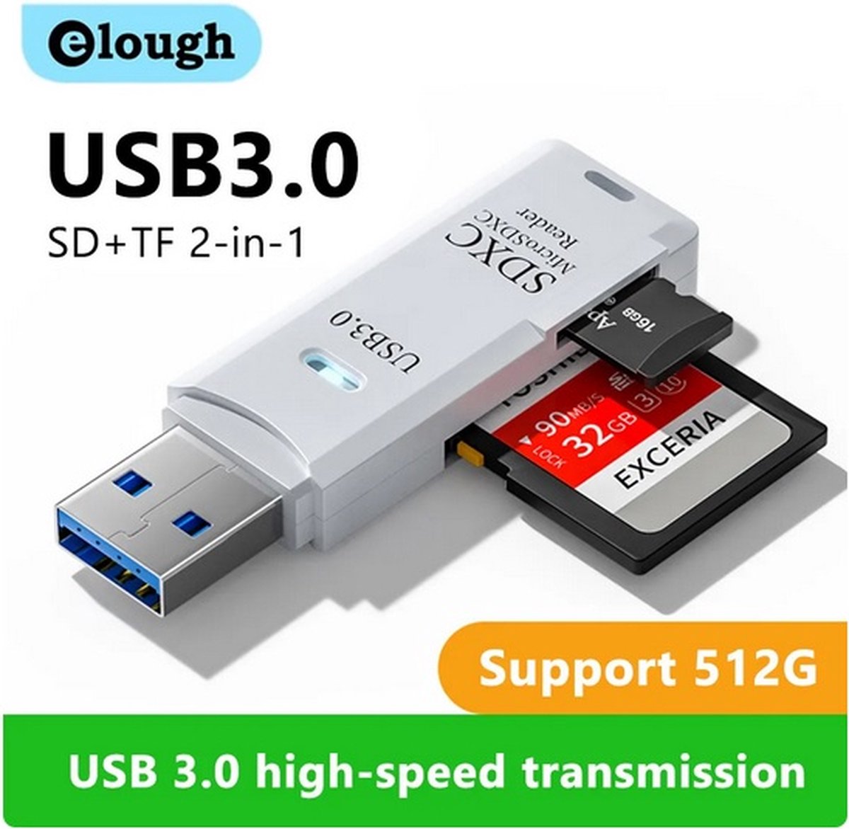 Multifonction USB3.0 lecteur de carte pour les cartes mémoire SD