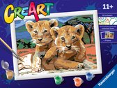 Ravensburger CreArt Little Lion Cube - Schilderen op nummer voor kinderen