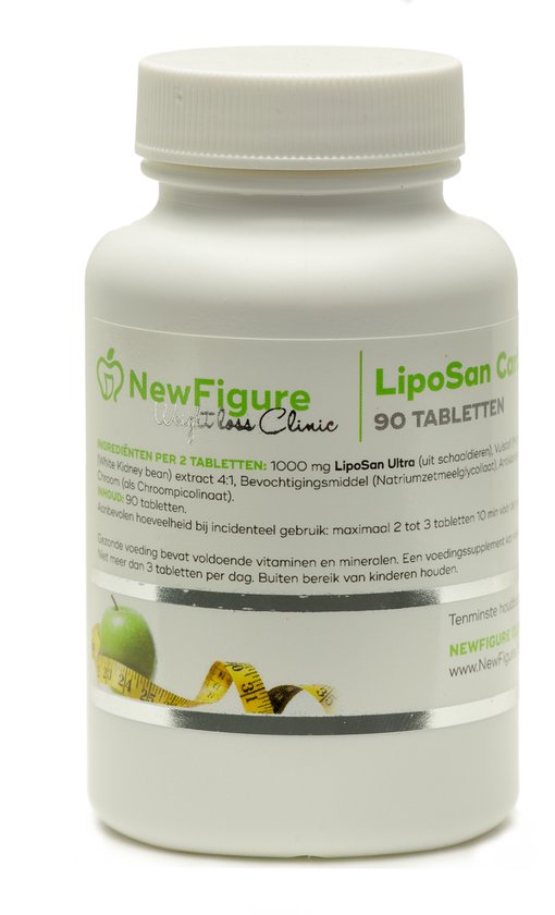 NewFigure Liposan Carb Ultra Plus 90 tabletten - Vetblokker en Koolhydraatblokker in 1 - Fatblocker & Carb blocker in one - Bescherming tijdens een lunch, diner, vakantie, feest en verjaardag!