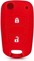 Rood Vouwsleutel Sleutelhoes Cover Sleutel Hanger Silicone sleutelhoesje Geschikt Voor Kia & Hyundai