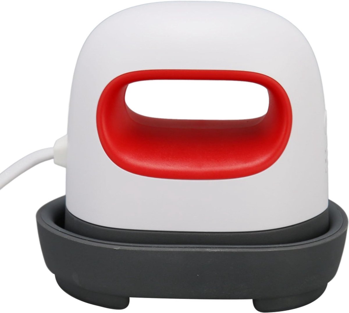 Mini stoomapparaat- Wit/Rood- Warmtepers- Kreukvrij- Draagbaar- Strijkijzer- Strijkbout- handpers
