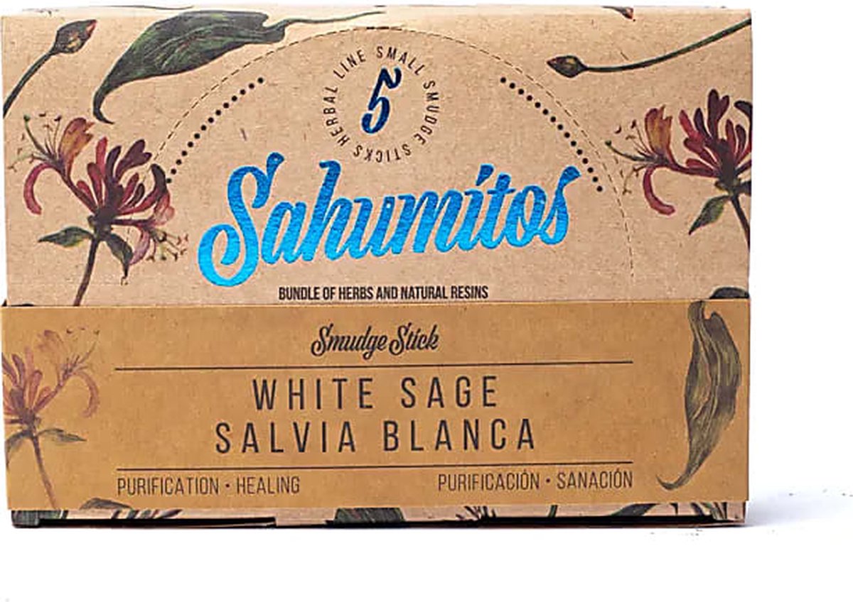 Sagrada Madre Sahumitos Smudge Witte Salie Per 5 In Displaydoos - 18x4x12cm - 18x4x12cm