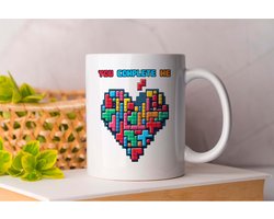 Mok Tetris You Complete Me - ForeverUs - Gift - Cadeau - CoupleGoals - TogetherForever - Soulmates - SamenDoelen - VoorAltijdWij - AltijdSamen