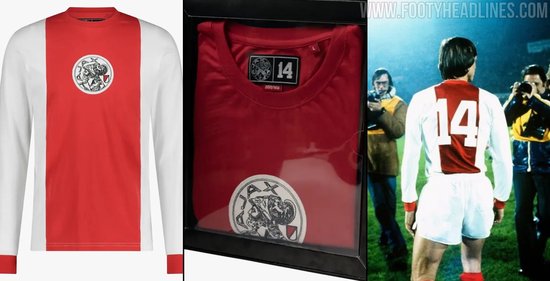 Maillot Ajax Amsterdam Johan Cruyff 1970 – Réplique Coton Col Blanc – Homme – Toutes Tailles