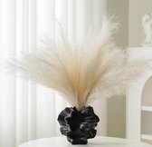 Keramische Vaas Zwart Klein - Koraalvormige Moderne Decoratie - Vazen - Bloemenvaas voor huisdecoratie