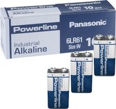 Panasonic Powerline 9V pile alcaline Industrial 10 pièces