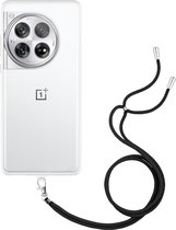 Cazy Soft TPU Telefoonhoesje met Koord - geschikt voor OnePlus 12 - Toestel Hoesje met Koord - Transparant