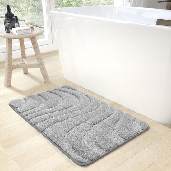 MSV Badkamerkleedje/badmat voor op de vloer - appelgroen - 45 x 70 cm