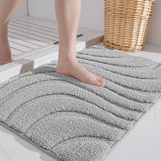 Tapis de Bain Antidérapant, Tapis Salle de Bain Moelleux en