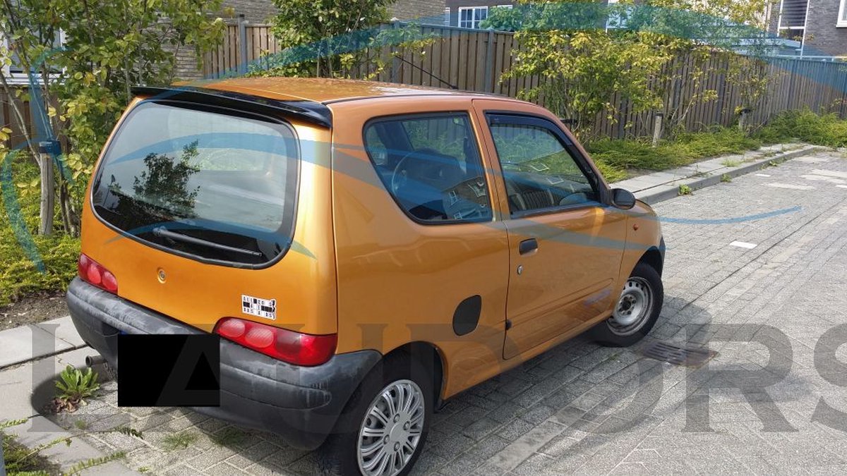 Fiat Seicento zwart dakspoiler roofspoiler pasvorm model VANAF 1998 roof merk Team Heko