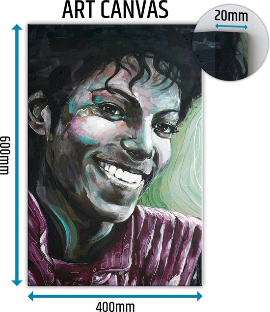 Michael Jackson 01 canvas schilderij 40x60 cm