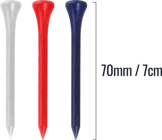 Houten Golf Tees 70 mm - PGA Tour - Duurzaam & Kleurrijk van houten — afbeelding 3