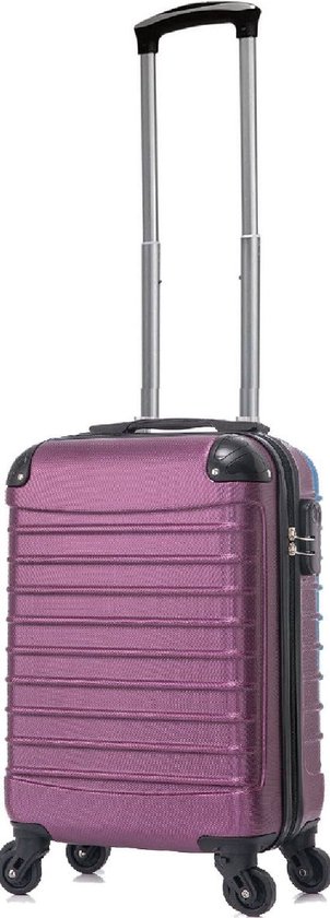Valise bagage à main Royalty Rolls à roulettes 27 litres - légère - serrure à combinaison - violet