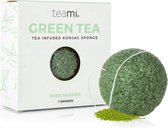 Teami Blends - Éponge Konjac au thé vert - 2 pièces - 100% naturel - Exfoliant & Nettoyant - pour une peau éclatante - packaging de luxe
