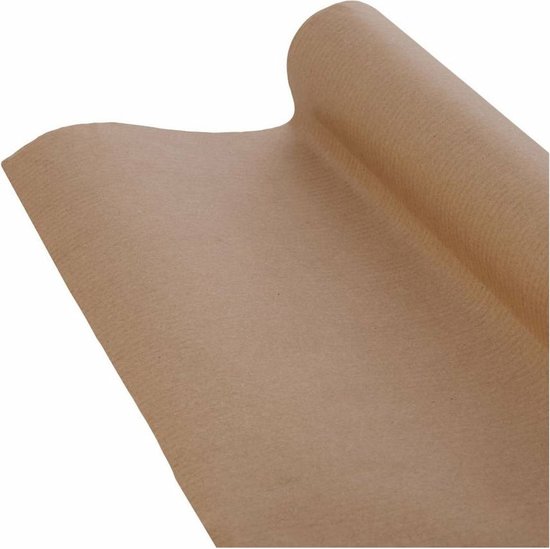 Benza cadeaupapier - Kraft inpakpapier verpakkingspapier - Bruin - 5 meter x 70 cm - 5 rollen