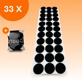 FLOOQ Anti Kras Zelfklevend Meubelvilt Zwart - 33 stuks - Rond - 2,4 cm diameter - Voor Meubels