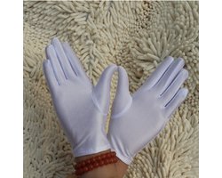 Beschermende Handschoenen Wit - Handschoenen - Eczeemhandschoen - White Gloves - Jewelry Handschoen - Werk Handschoen - Beauty salon handschoenen - Veiligheid Handschoen Lichtgewicht Unisex Zacht MAAT L / 2 Paar ----- XXO®