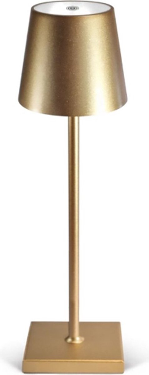 Releeve - Tafellamp op accu - Oplaadbaar - Dimbaar - Modern - Touch - Nachtlamp - 38 CM – Goud