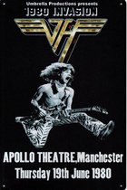 Wandbord Muziek Concert - Van Halen - Invasion Tour 1980 Manchester