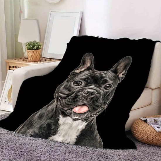 Generico Rottweiler Puppy Fleece Flanel Deken Microvezel Zacht En Warm Zwart Pluche Single Deken Voor Bed Sofa Woonkamer XL 130 x 150 cm