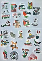 Random Palestina Sticker 50 Stuks, Palestijnse Stickers