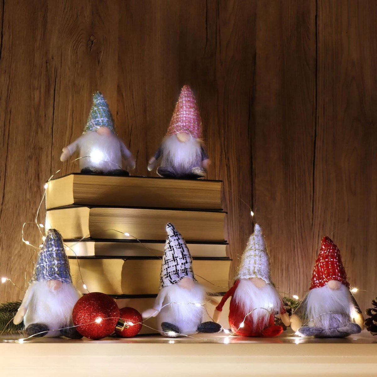 Com-four® 2X Nains De Noël Premium Pour La Décoration De Noël