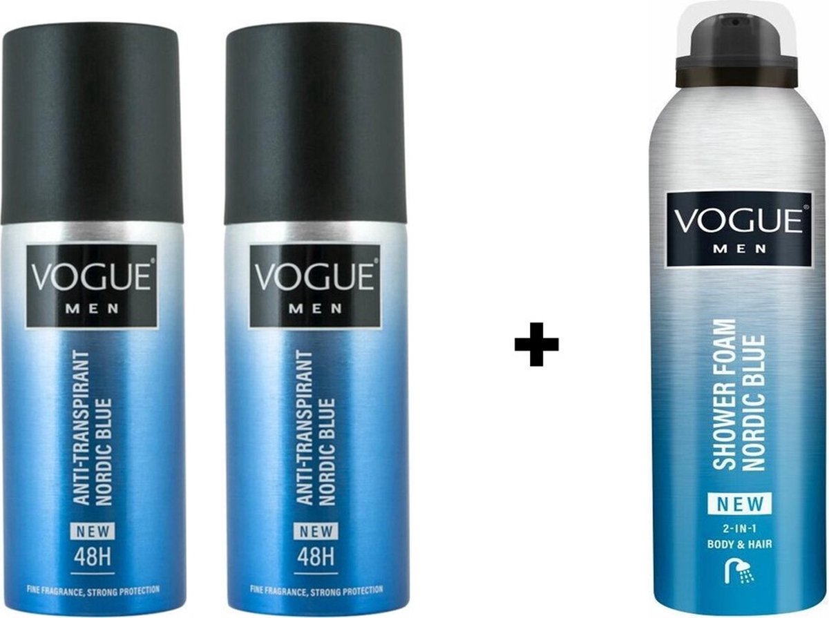 Goedkoopste VOGUE Nordic Blue - SET - Deo Spray Showermousse