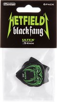 Jim Dunlop - James Hetfield - Plectrum - Black Fang - 0.94 mm - 6-pack