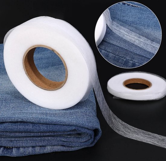 Ruban thermocollant - 60 mètres - 3 cm de large - Imperméable - Ruban ourlet - Thermocollant - Ruban pour rideaux - Ruban de bordure - Ruban plissé - IXEN