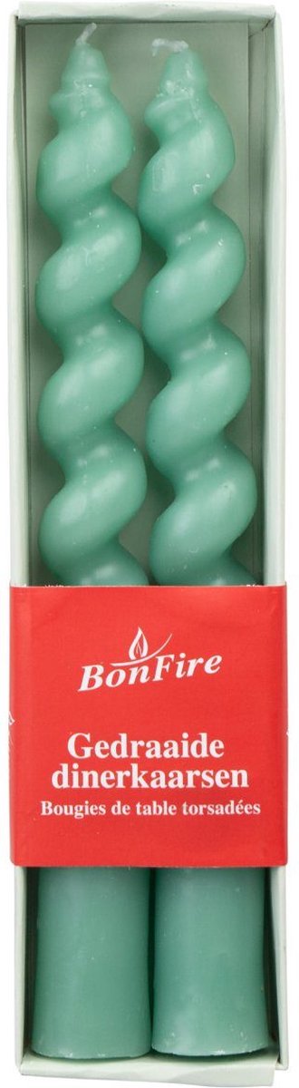 Bonfire - gedraaide dinerkaarsen - kaarsen - twist