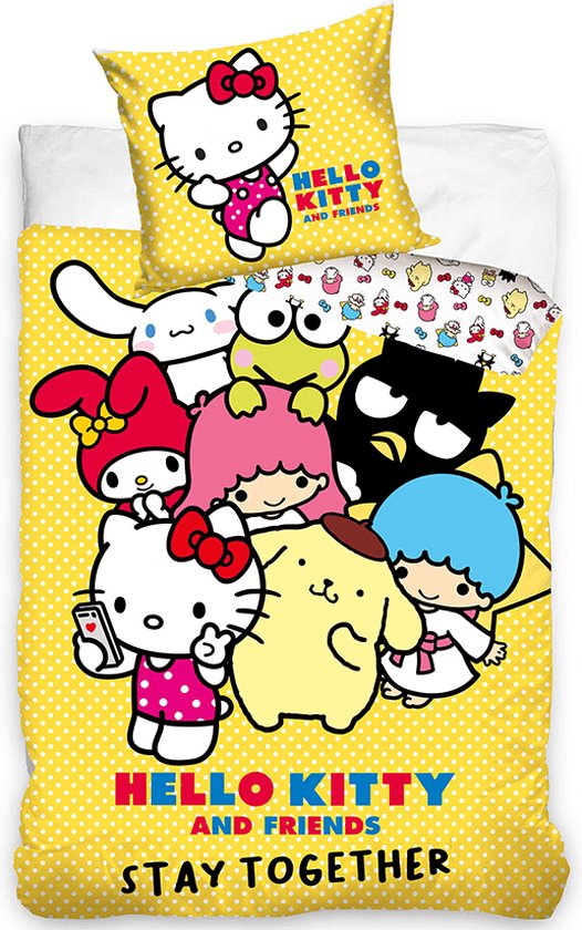 Hello Kitty Dekbedovertrek Kuromi Hearts - Katoen