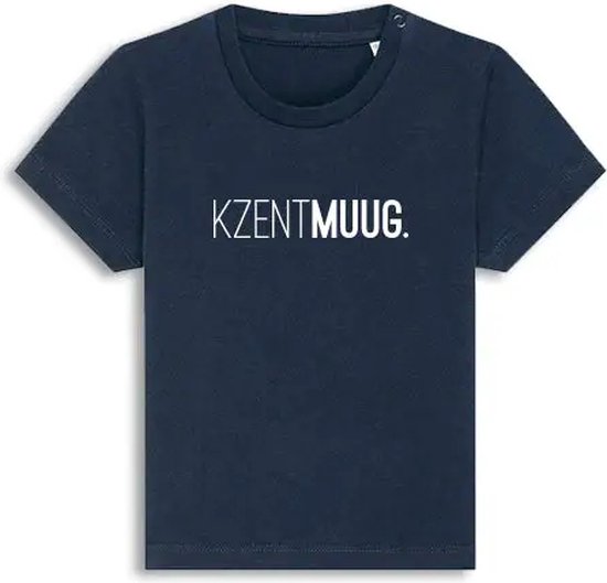 KZENTMUUG.Donkerblauw baby T-shirt.