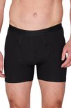 Man draagt zwarte Ten Cate boxershort met zwarte logo tailleband.
