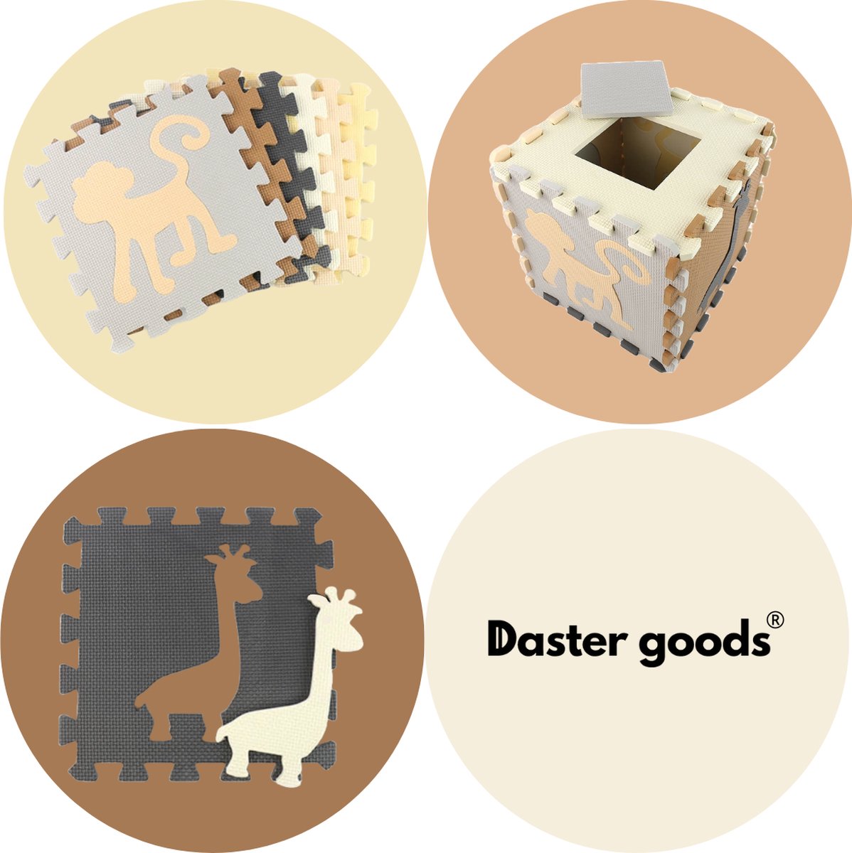 Speelmat – Puzzelmat – Babygym – Speelmat Foam voor Baby en Peuters – Speelkleed – Inclusief Opbergtas – Kinderen vanaf 0 jaar — afbeelding 2