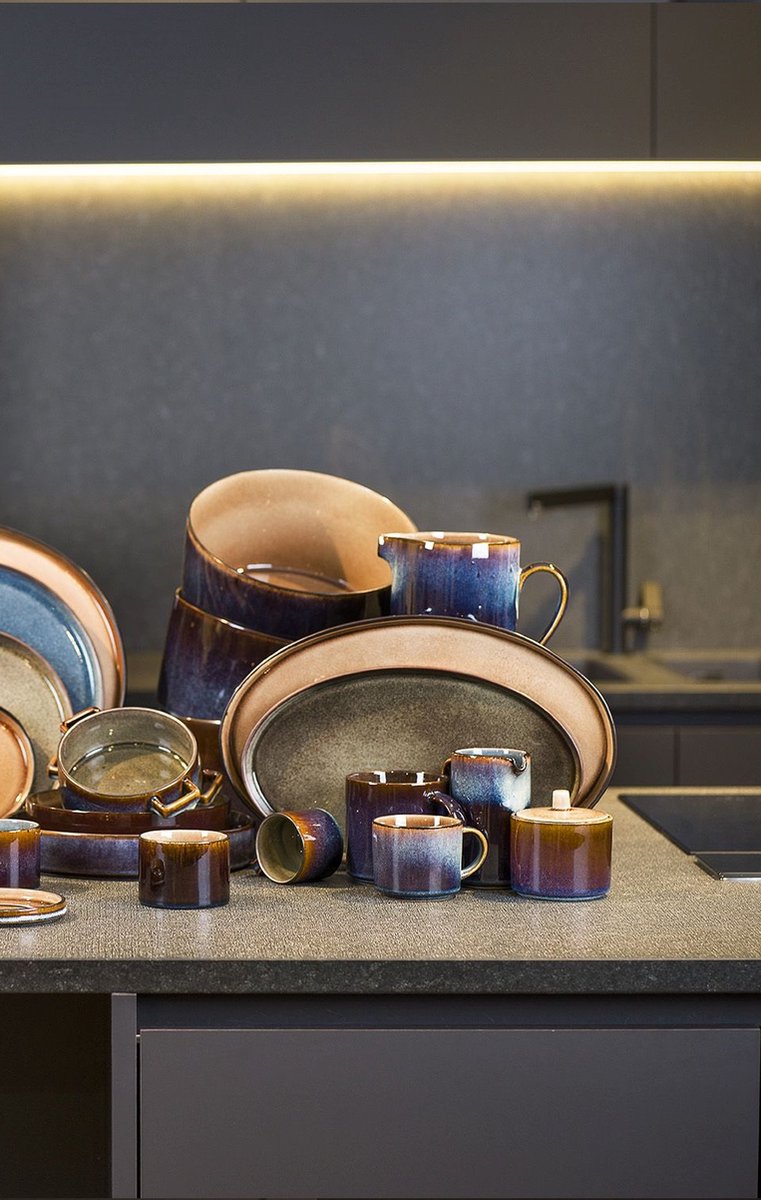 Cosy & Trendy Diepe Borden / Pastaborden - Quintana Blue Kopen? Porselein Servies