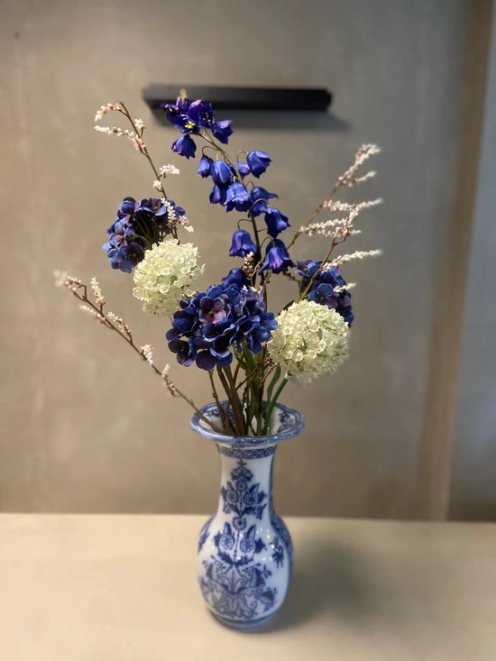 Zijdenboeket Delftsblauw RYH | zijdenbloemen | zijdenboeket | bloemen |ryh| kunstbloemen