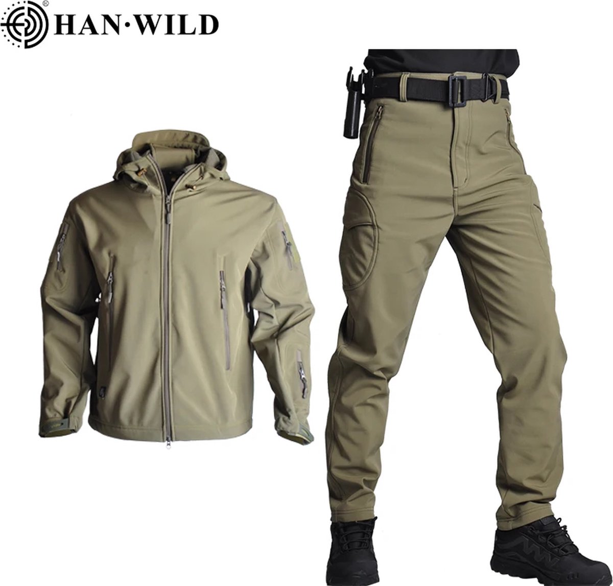 Han Wild Ranger Green tactical soft shell kleding set Maat M