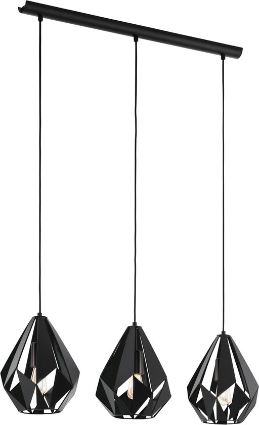 EGLO Carlton 5 Hanglamp - E27 - 80,5 cm - Zwart