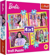 Trefl - Puzzles - "4in1" - Happy world of Barbie / Mattel, Barbie