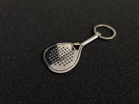 Sleutelhanger – Padel – Zilverkleurig – 8cm