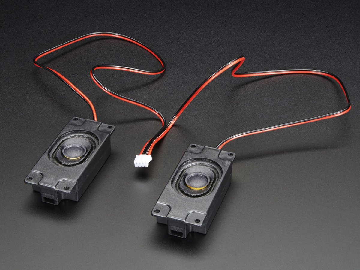 Stereo Enclosed Speaker Set - 3W 4 Ohm Adafruit 1669