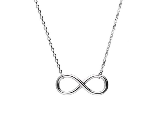 Ketting met Infinity Hanger Dames - Zilveren Ketting met Hanger Oneindigheid - Elegante Zilveren Dames Ketting met Hanger Infinity - Amona Jewelry