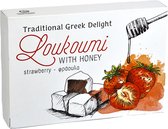 Melissokomiki Dodecanesse Loukoumi met honing en aardbeien | Geniet van Hemelse Zoetheid | Authentieke Griekse Lekkernij (150g)