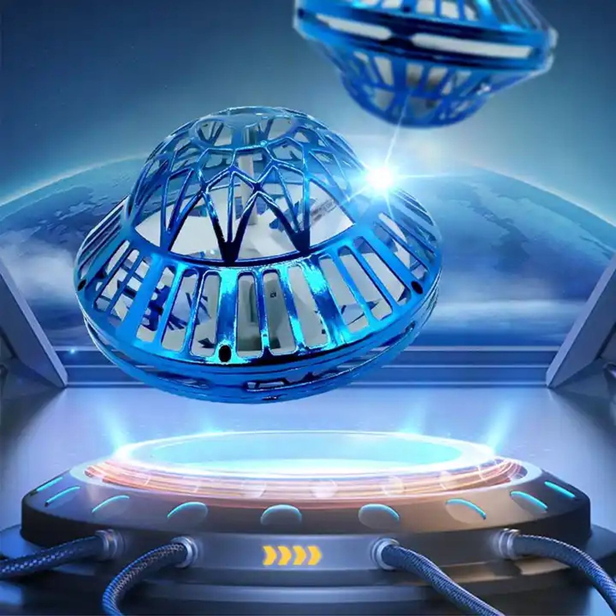 Viatel Flyspinner Vliegende Spinner Bal Boemerang Speelgoed 360 ° Roterende Magie Met Led Lichten Drone Hover Ball Stress Release Fidget Speelgoed Kids Familie Cadeau