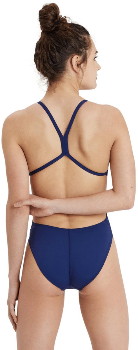 arena Solid Light Tech High One Piece Swimsuit Dames, navy - white 36 | US 32 — afbeelding 5