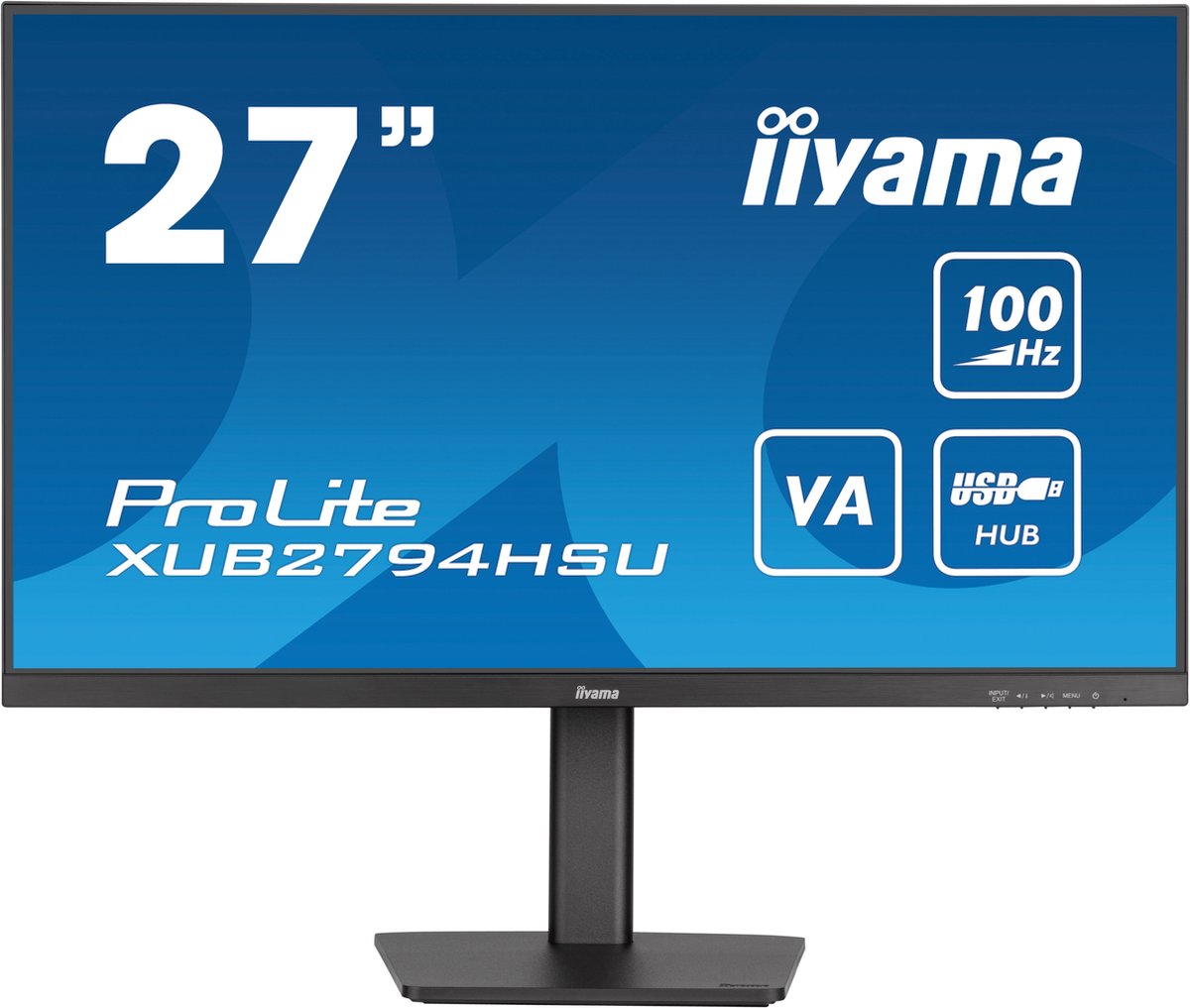 iiyama ProLite XUB2794HSU-B6 - 27 Inch - VA - Full HD - USB-hub - In hoogte verstelbaar - Iiyama