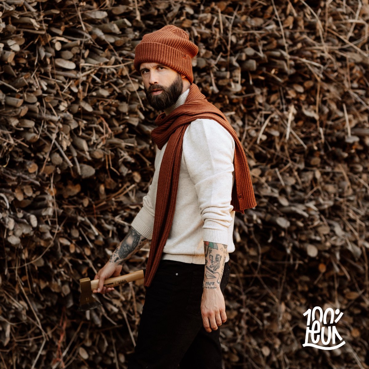 Sjaalhandschoenen Heren Muts En Sjaal Set Heren Warm Gebreid