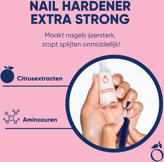 Herome 3-Pack Nagelverharder Extra Sterk en Base Coat - Nail Hardener Extra Strong- Nagelversterker voor Zwakke en Gevoelige Nagels - TFS Hars- en Tolueenvrij - 3*10ml