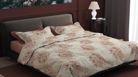 Housse de couette Romanette Calanche - Simple - 140x200/220 cm - Beige/ Terra